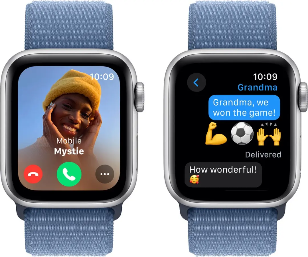Apple Watch SE 40mm Zilverkleurig - Blauwe Sport Loop
