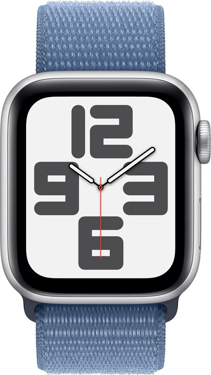 Apple Watch SE 40mm Zilverkleurig - Blauwe Sport Loop
