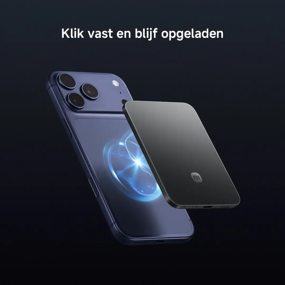Xiaomi Ultradunne Magnetische Powerbank 5000mAh - 15W - Feloranje