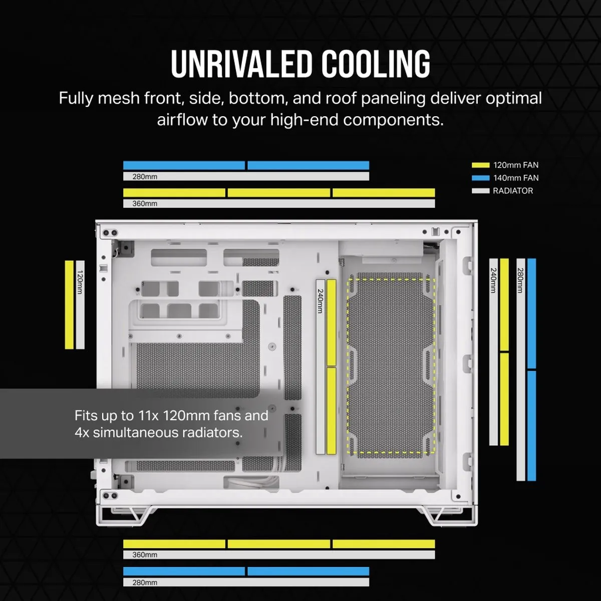 Corsair 2500D AIRFLOW Midi Tower - Wit