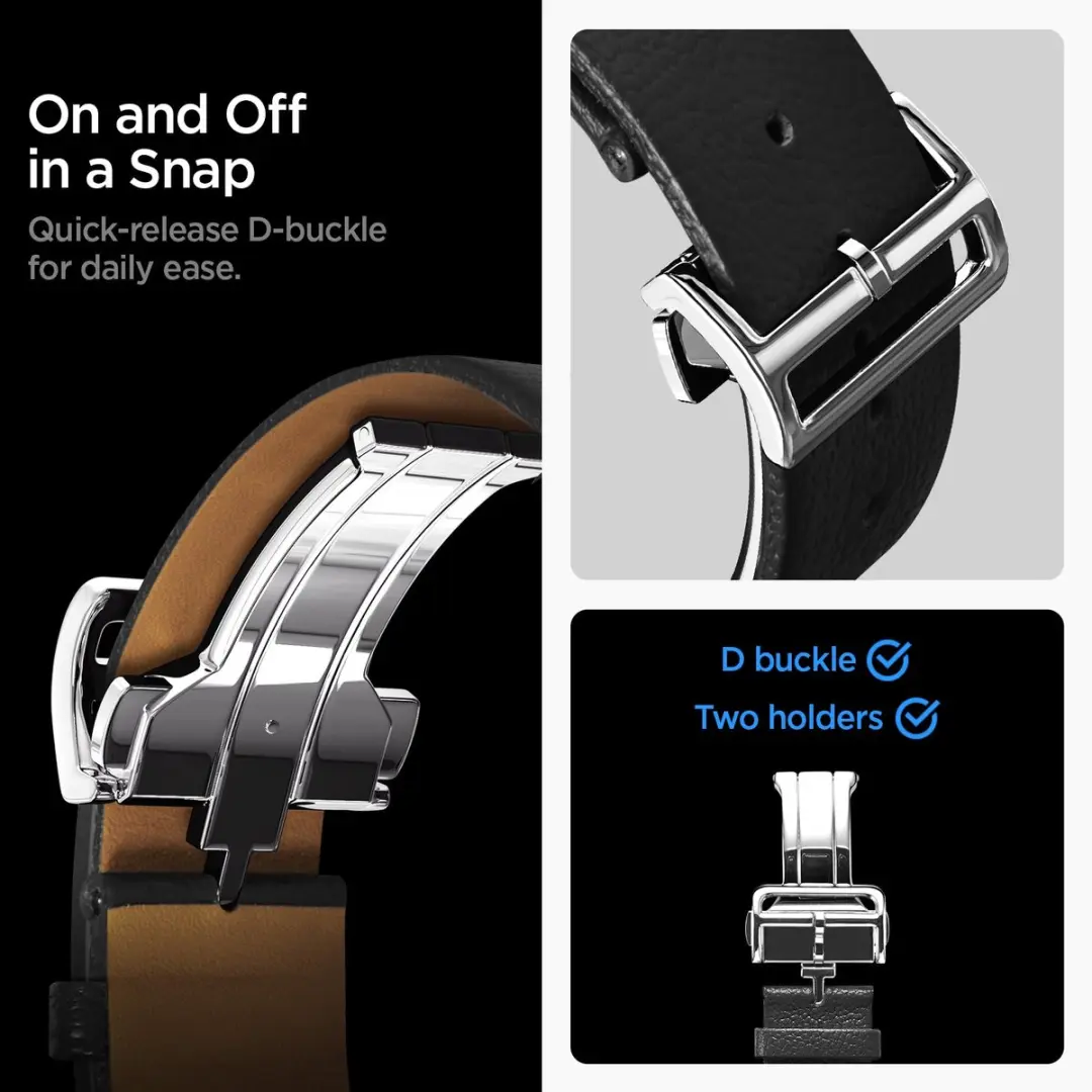 Spigen Enzo Horlogebandje Samsung Galaxy Watch 8 Classic - 20mm - Zwart