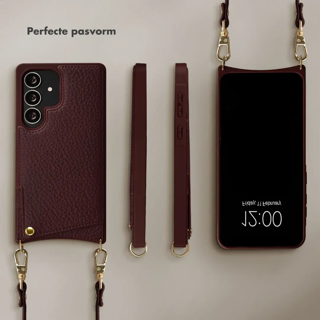 Selencia Hoesje Samsung Galaxy S25 Ultra - Backcover Rood - 2 Pasjes