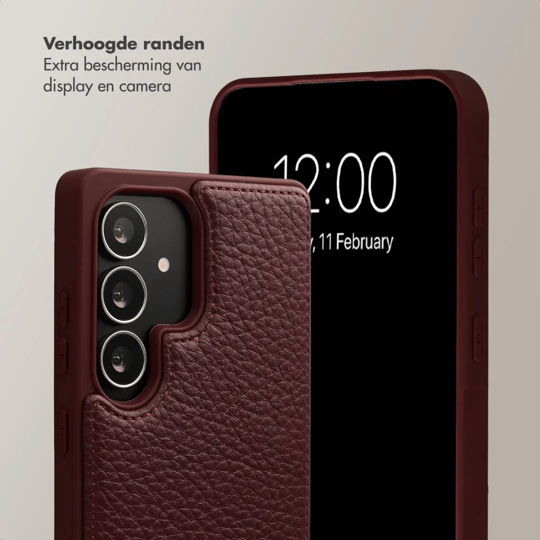 Selencia Hoesje Samsung Galaxy S25 Ultra - Backcover Rood - 2 Pasjes
