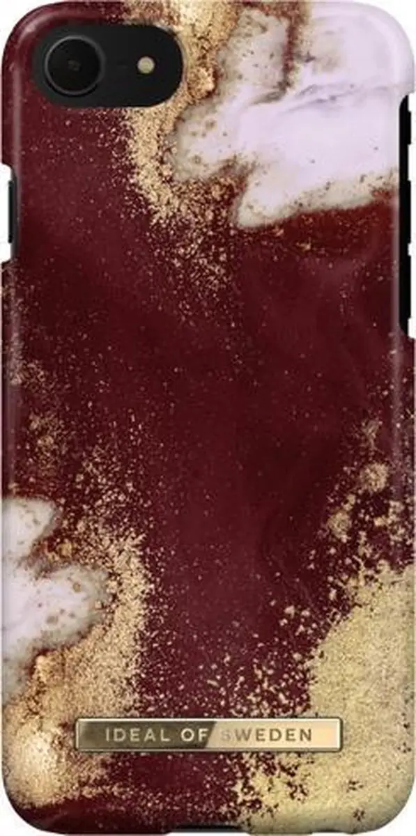 iDeal of Sweden Fashion Case iPhone 8/7/6/6s/SE - Golden Burgundy Marble - afbeelding 5 van 6