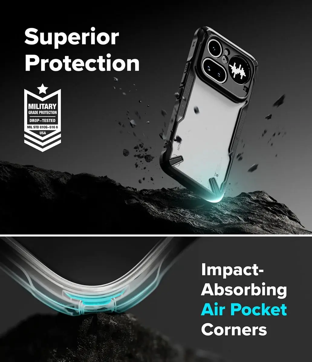 Ringke Fusion X Hoesje Nothing Phone (4a) Pro - Zwart