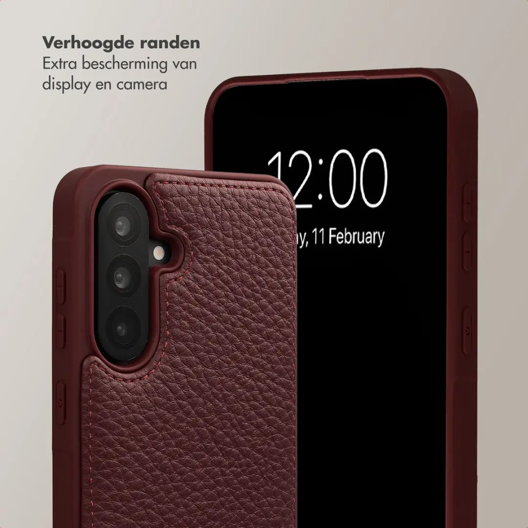 Selencia Hoesje Samsung Galaxy A36/A56 - 2 Pasjes - Bold Burgundy