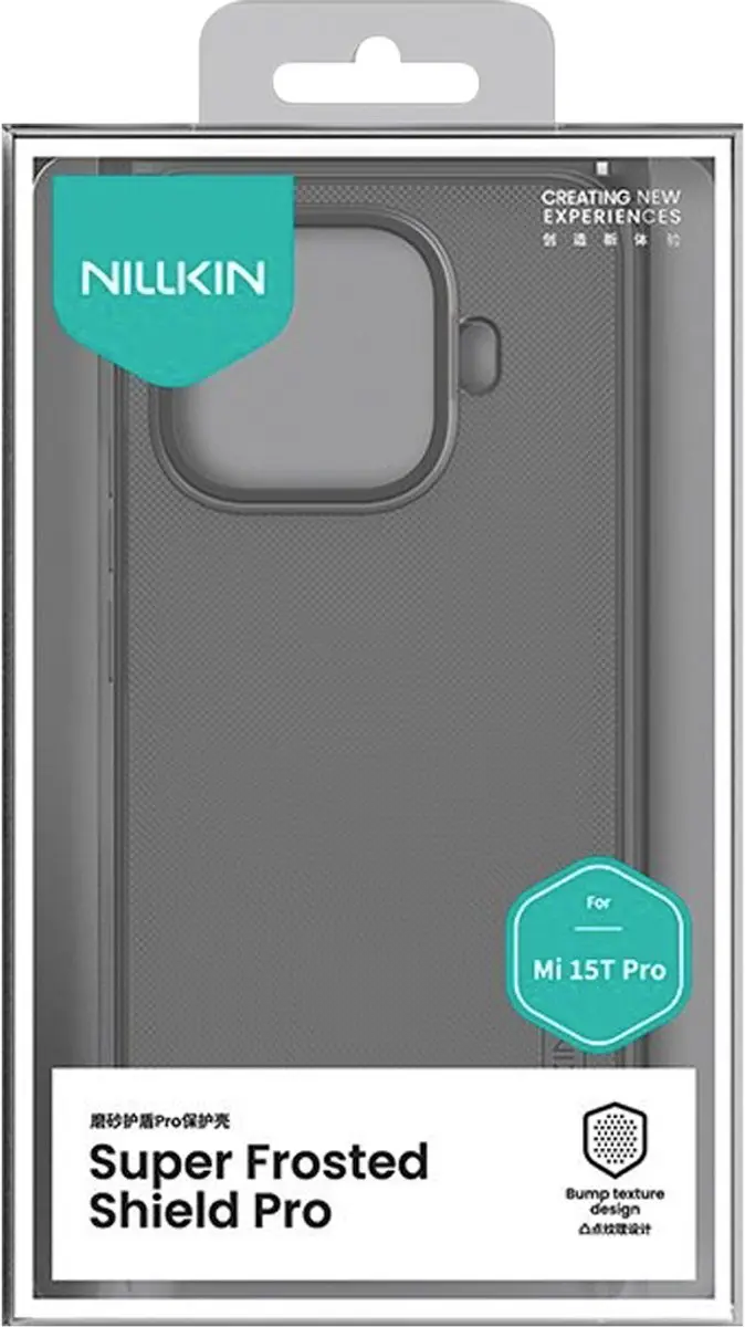 Nillkin Super Frosted Pro Bi-Material Hoesje Xiaomi 15T Pro - Transparant zwart
