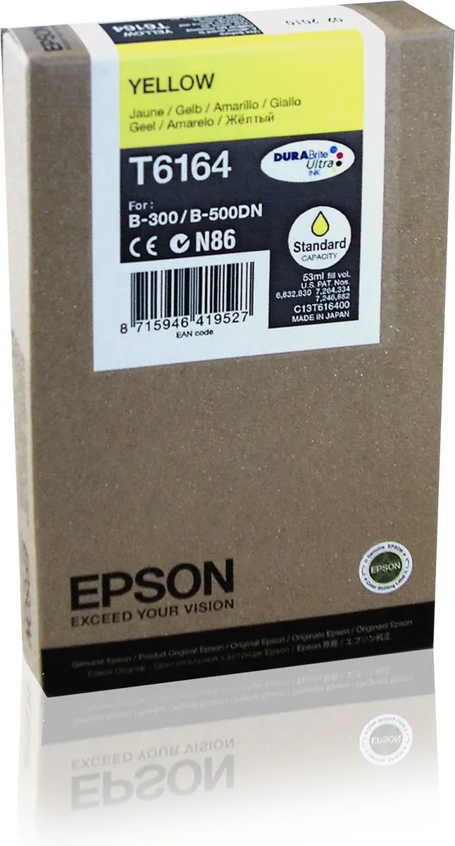 Epson T6164 Inktcartridge Geel C13T616400