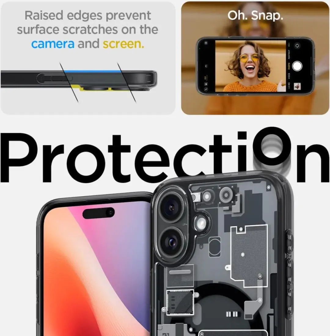 Spigen Ultra Hybrid MagFit ACS08078 Hoesje - iPhone 16 Plus - Zwart - afbeelding 6 van 6