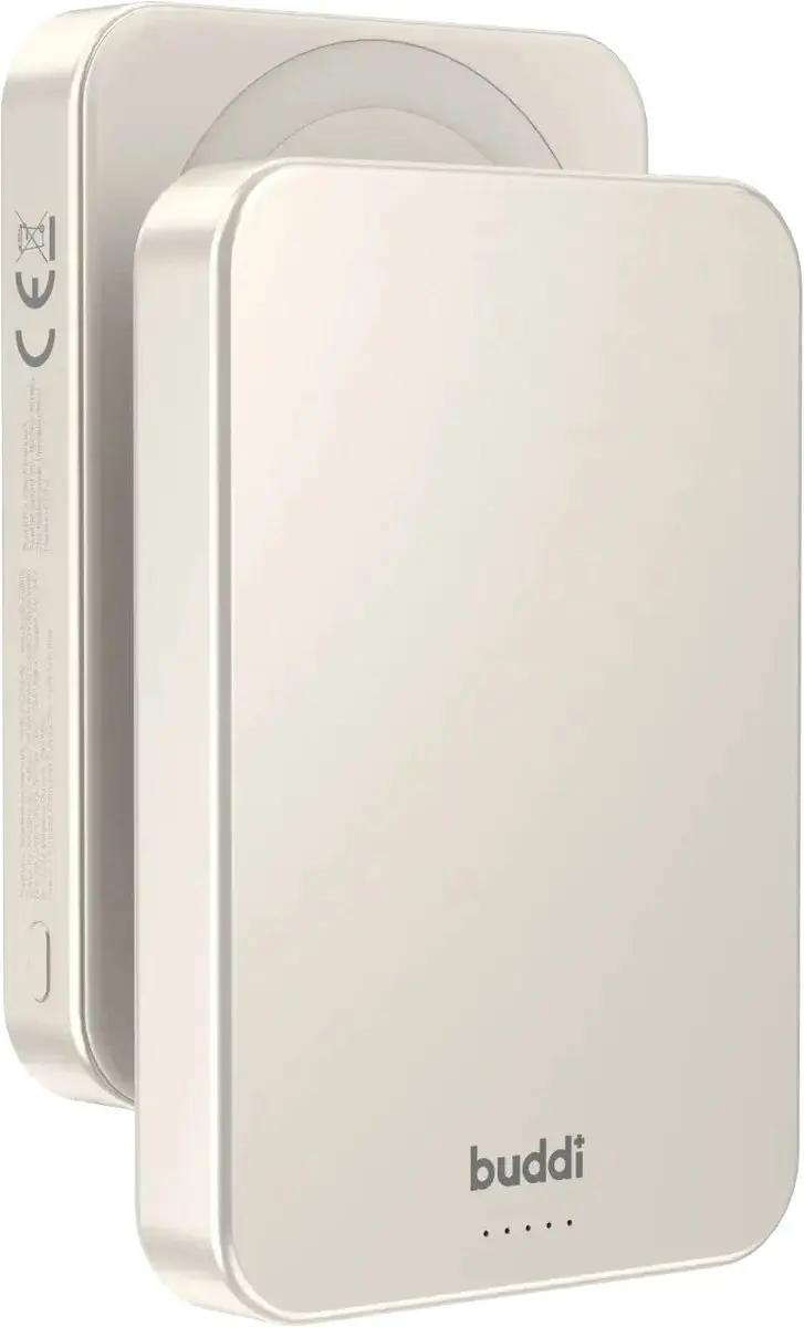 Buddi Connect Pro Powerbank 10.000mAh - MagSafe & Qi2 - 15W - Zilver
