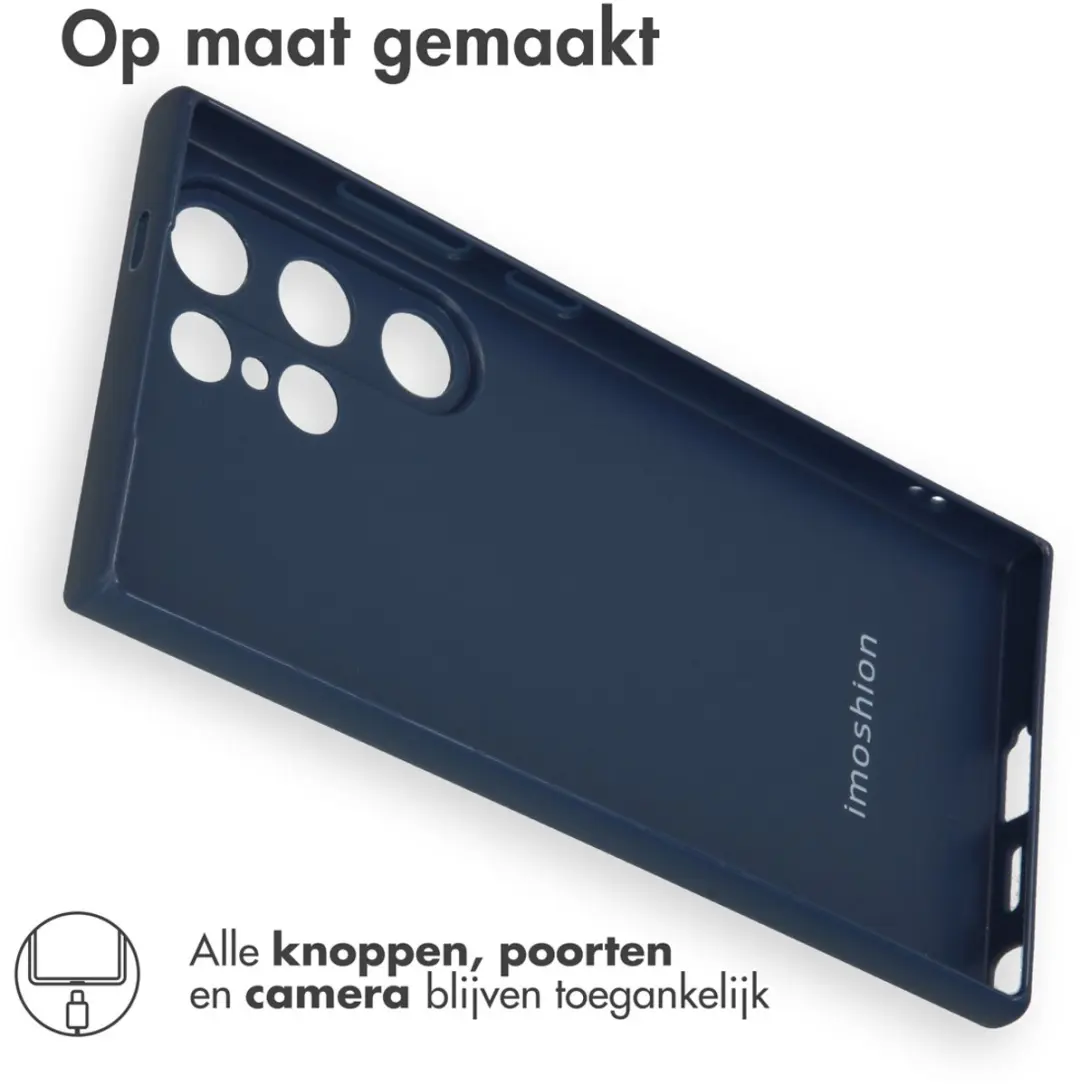 imosHion Hoesje Samsung Galaxy S24 Ultra - Donkerblauw