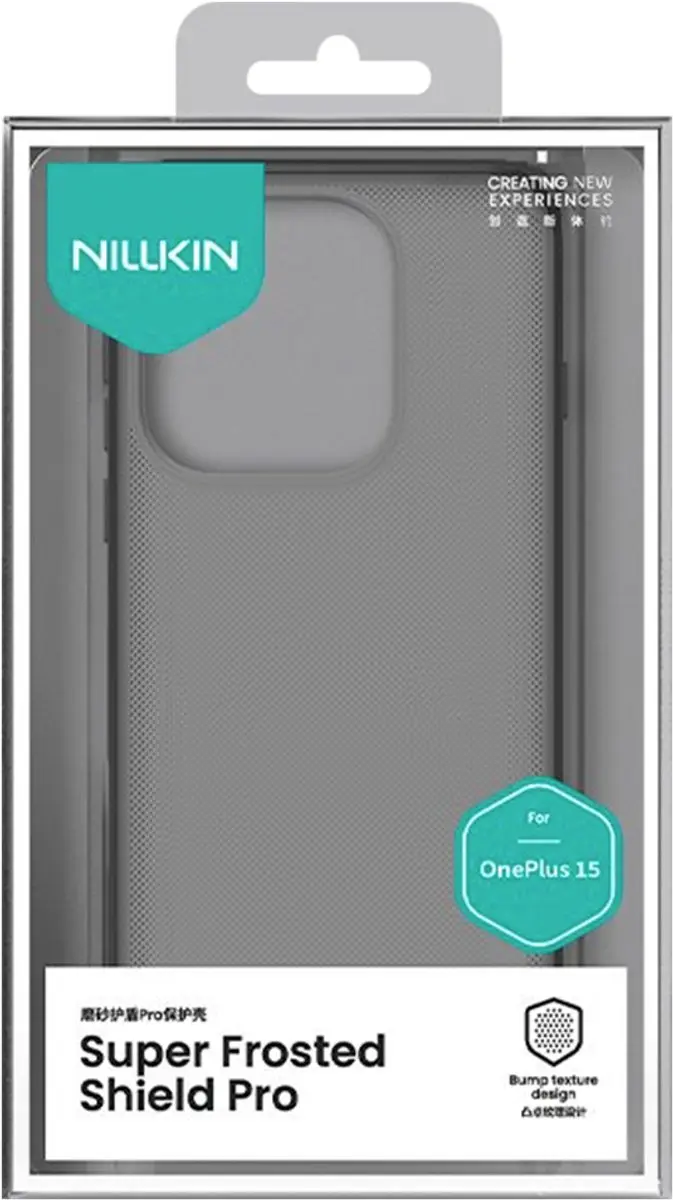 Nillkin Super Frosted Pro Series Hoesje OnePlus 15 - Transparant zwart