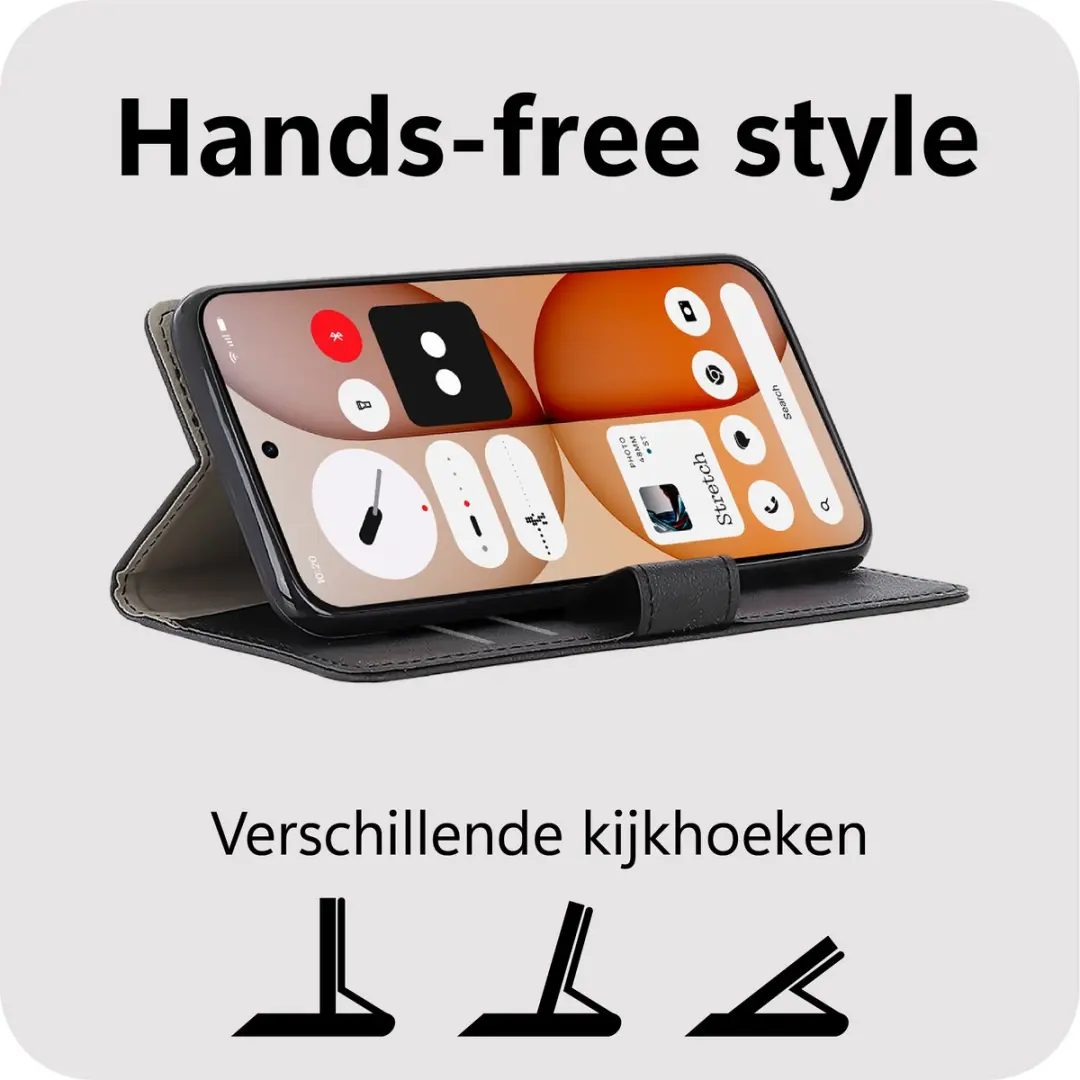 Just in Case Bookcase Classic MNT2903CW1 Hoesje - Nothing Phone (4a) - 2 Pasjes - Zwart