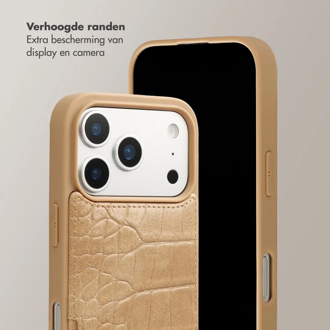 Selencia Croco Backcover iPhone 17 Pro - Toasted Almond
