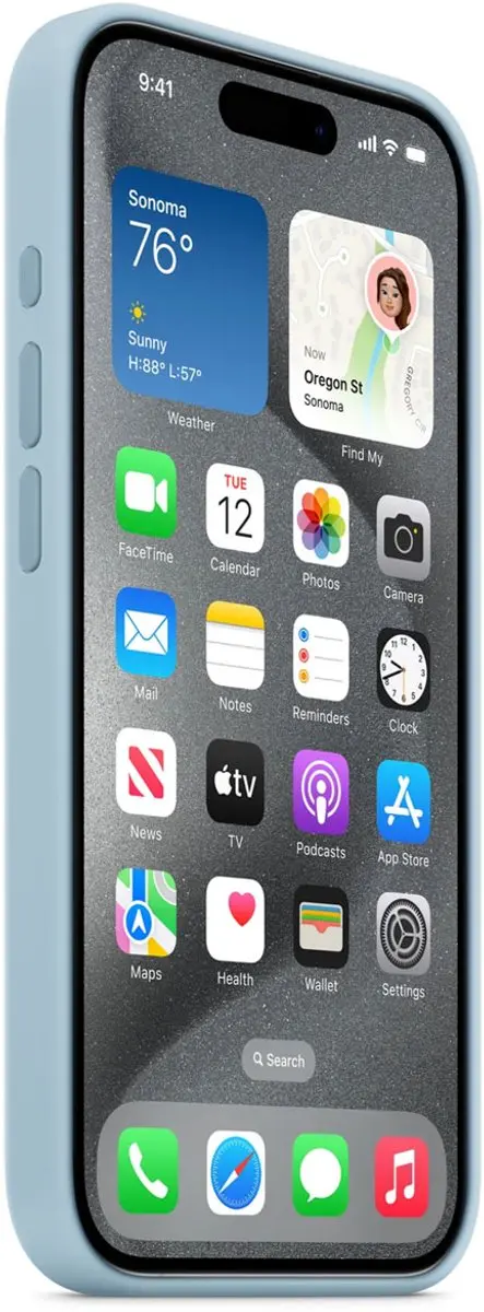 Apple iPhone 15 Pro Siliconenhoesje MWNM3ZM/A - Lichtblauw