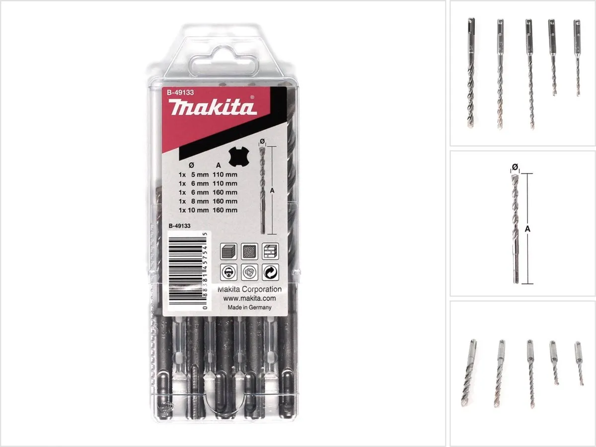 Makita SDS-Plus Boren Set B-49133 - 5 Stuks