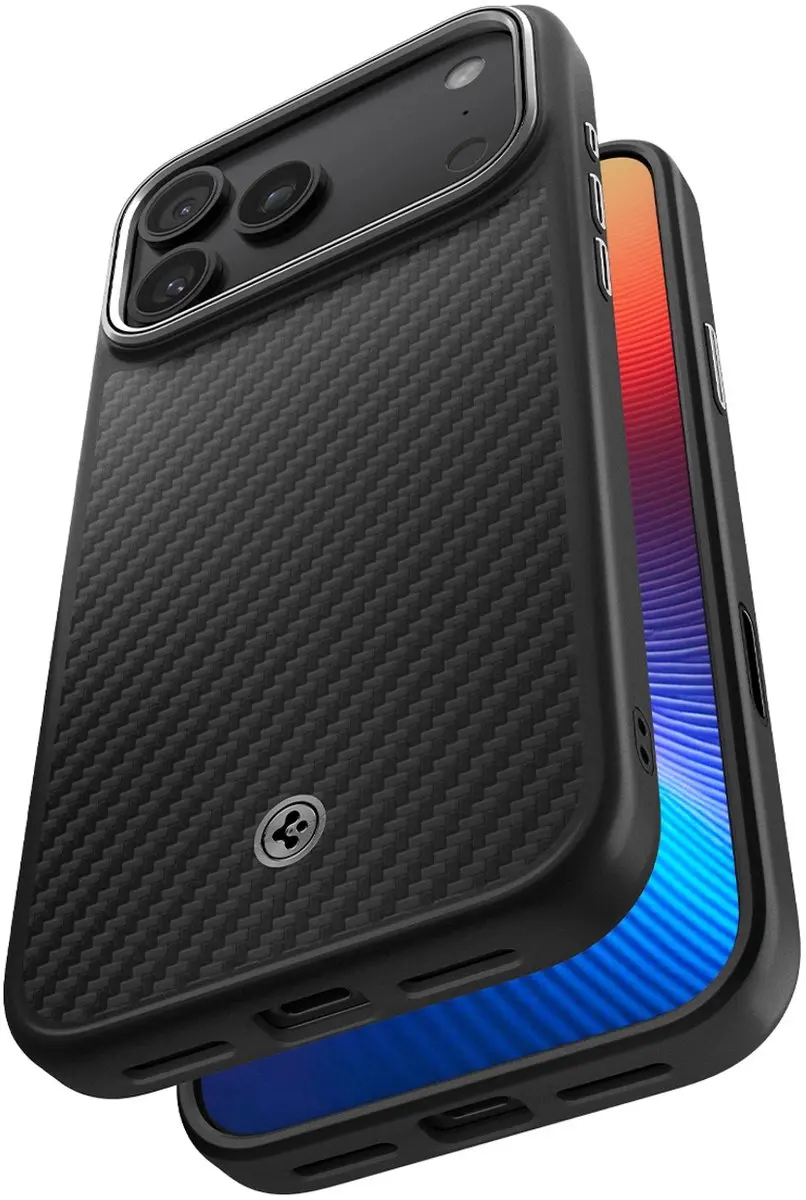 Spigen Enzo Aramid Hoes iPhone 17 Pro - Carbon - MagSafe - afbeelding 6 van 6