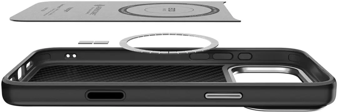 Spigen Enzo Aramid Hoes iPhone 17 Pro - Carbon - MagSafe