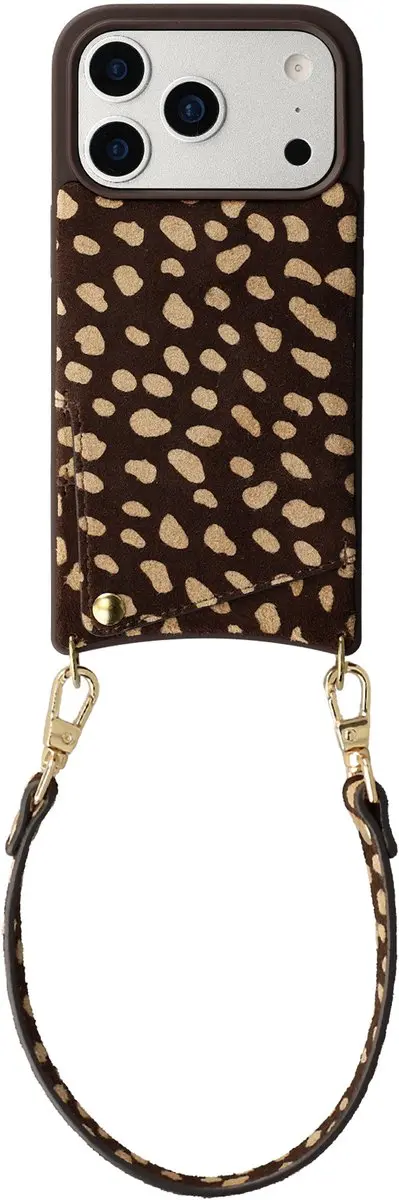 Selencia Hoesje iPhone 17 Pro Max - Real Leather Fawn Chic - 2 Pasjes