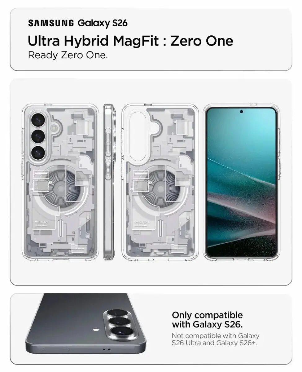 Spigen Zero One Magfit ACS10737 Hoes - Samsung Galaxy S23 - Wit