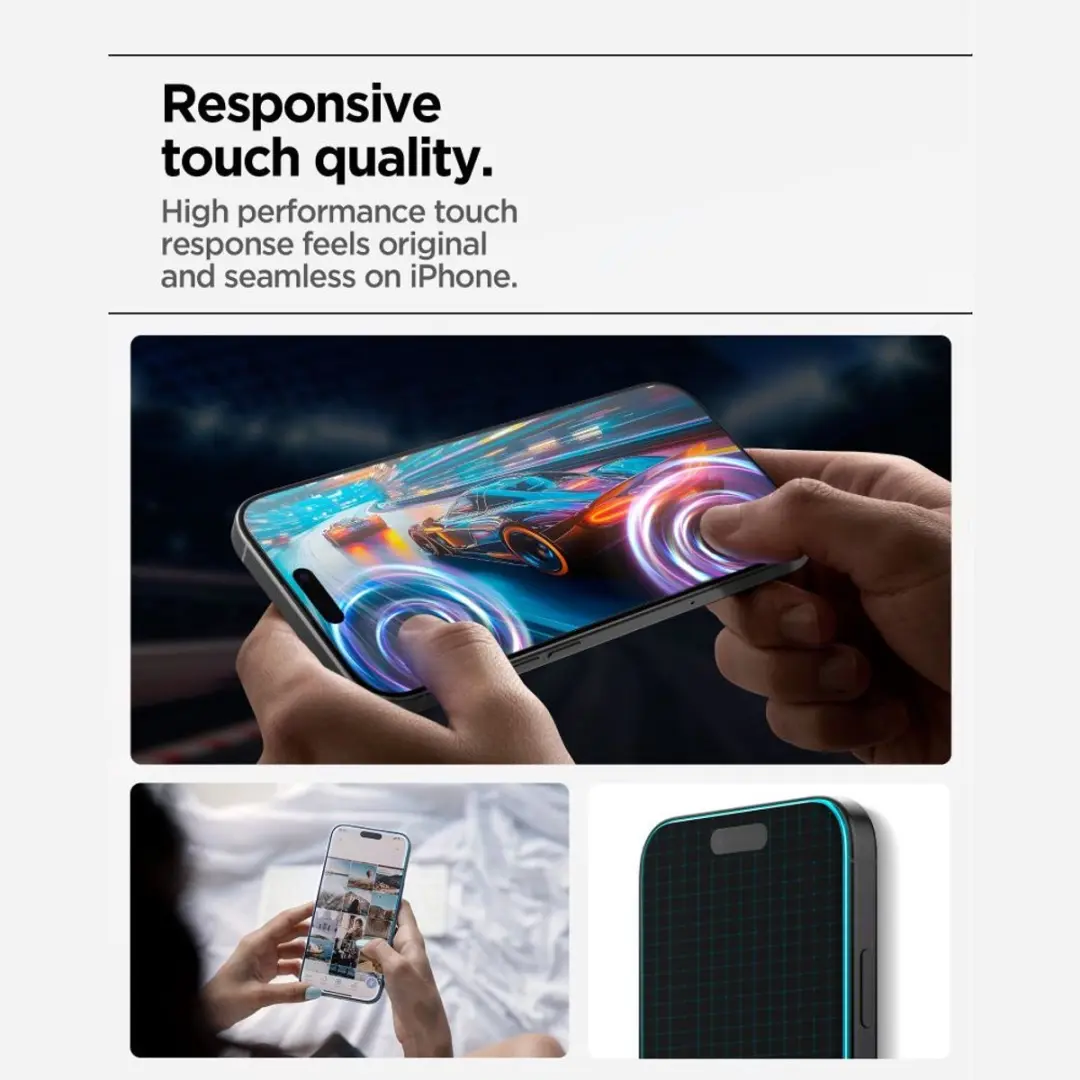 Spigen Glas.tr Slim AGL09777 iPhone 17 Pro Beschermglas - 3 Stuks - Transparant
