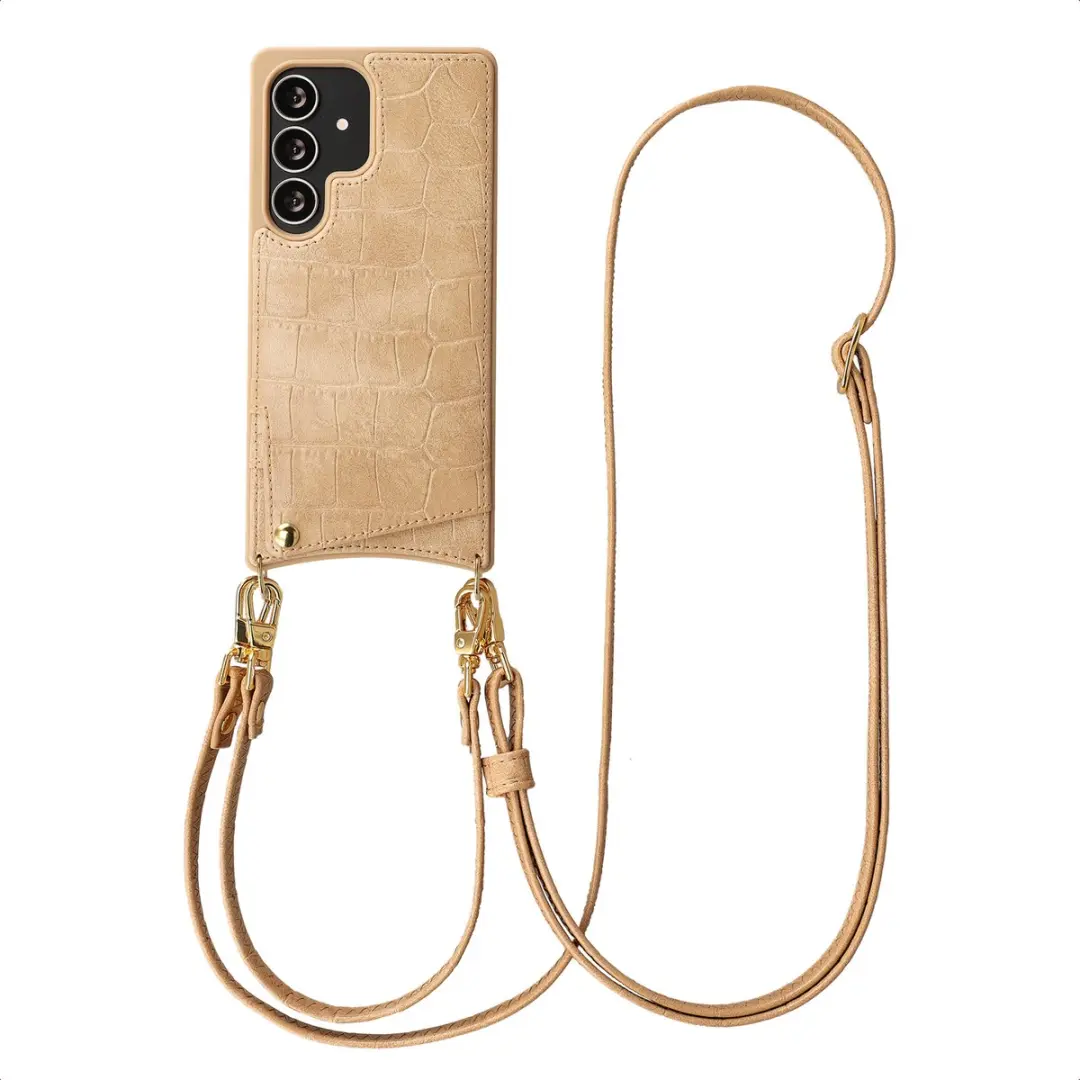Selencia Croco Backcover Hoesje S25 Ultra - Toasted Almond