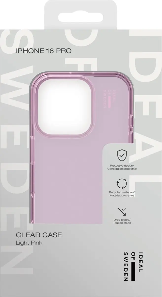 iDeal of Sweden Clear Case iPhone 16 Pro - Roze