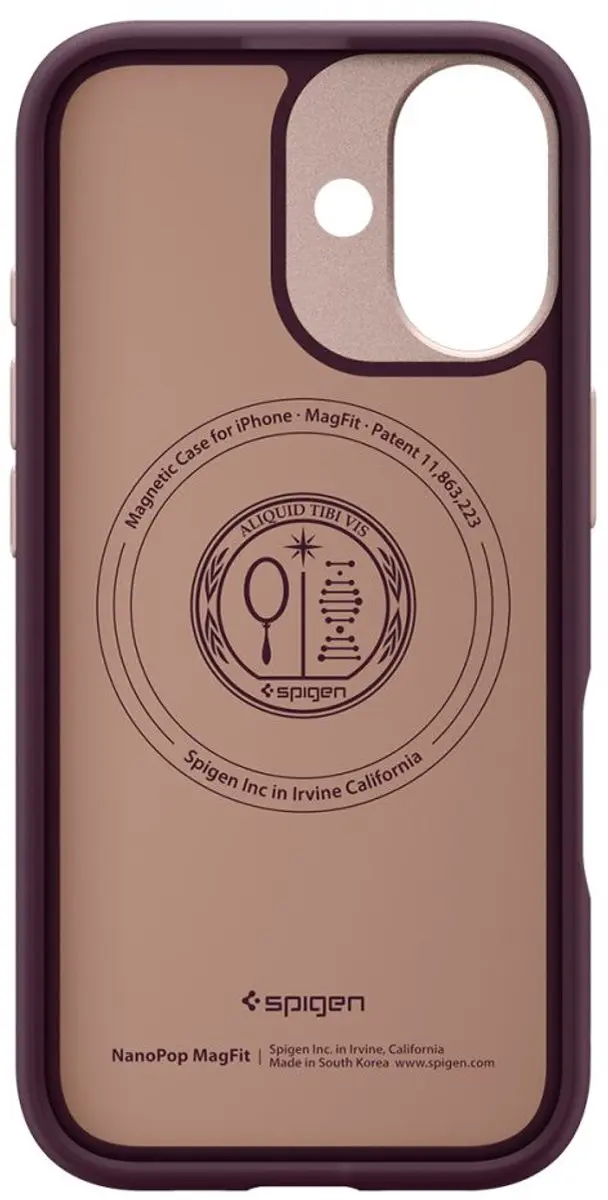 Spigen Nano Pop MagCase ACS09543 iPhone 17 - MagSafe - 1 Pasje - Burgundy Bean