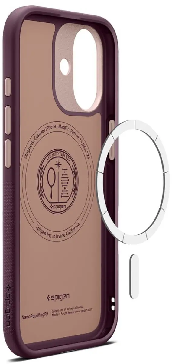 Spigen Nano Pop MagCase ACS09543 iPhone 17 - MagSafe - 1 Pasje - Burgundy Bean