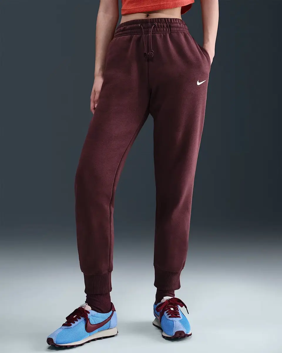 Nike Phoenix Fleece Sportpantalon Dames FZ7626-652 - Rood M