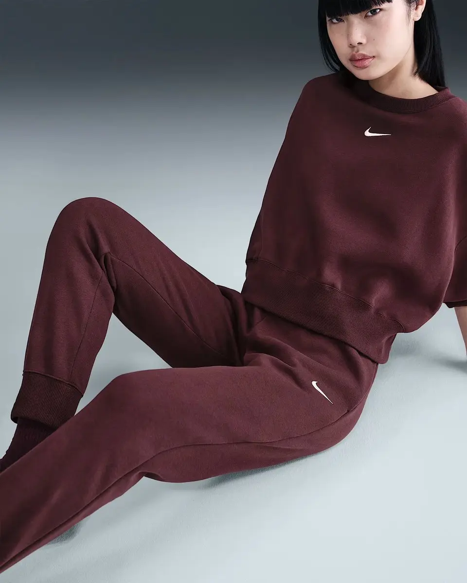 Nike Phoenix Fleece Sportpantalon Dames FZ7626-652 - Rood M