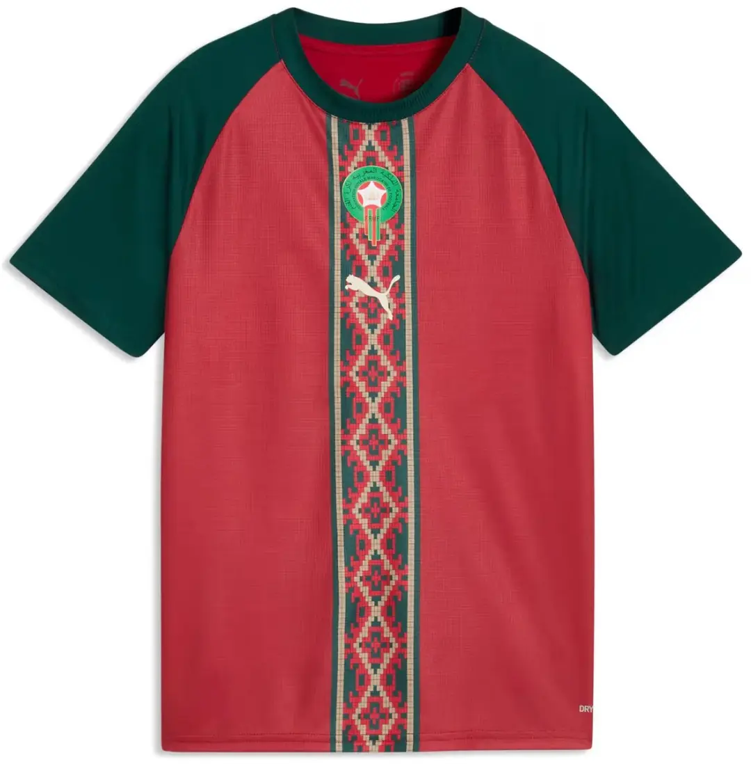 PUMA Marokko Prematch Shirt 2026 - 140 - Dark Crimson/Dark Myrtle