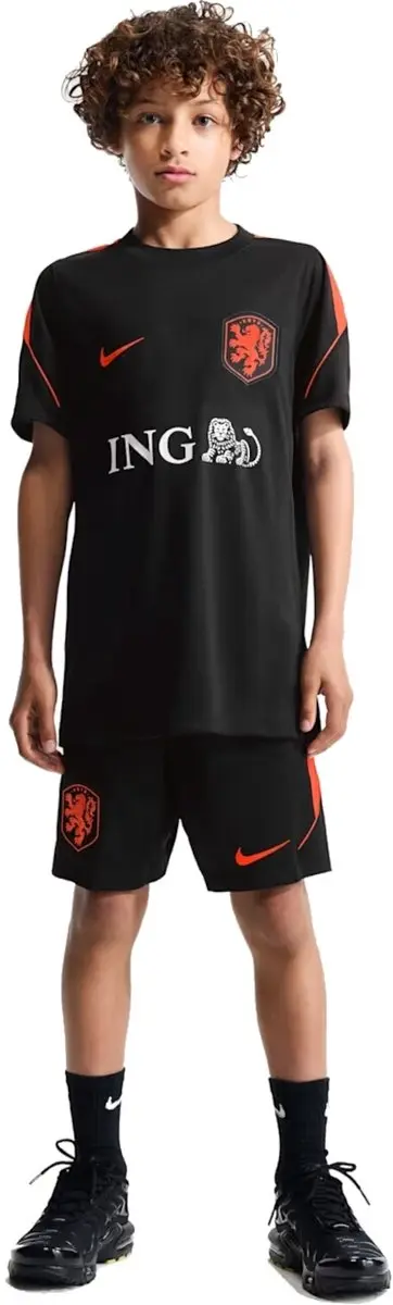 Nike Nederlands Elftal WK2026 Short Junior 158 - Zwart/Orange