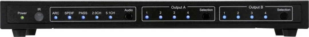 SpeaKa Professional SP-8753144 HDMI-switch 4x2 - 4K - Zwart