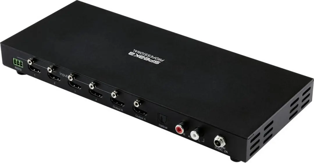 SpeaKa Professional SP-8753144 HDMI-switch 4x2 - 4K - Zwart
