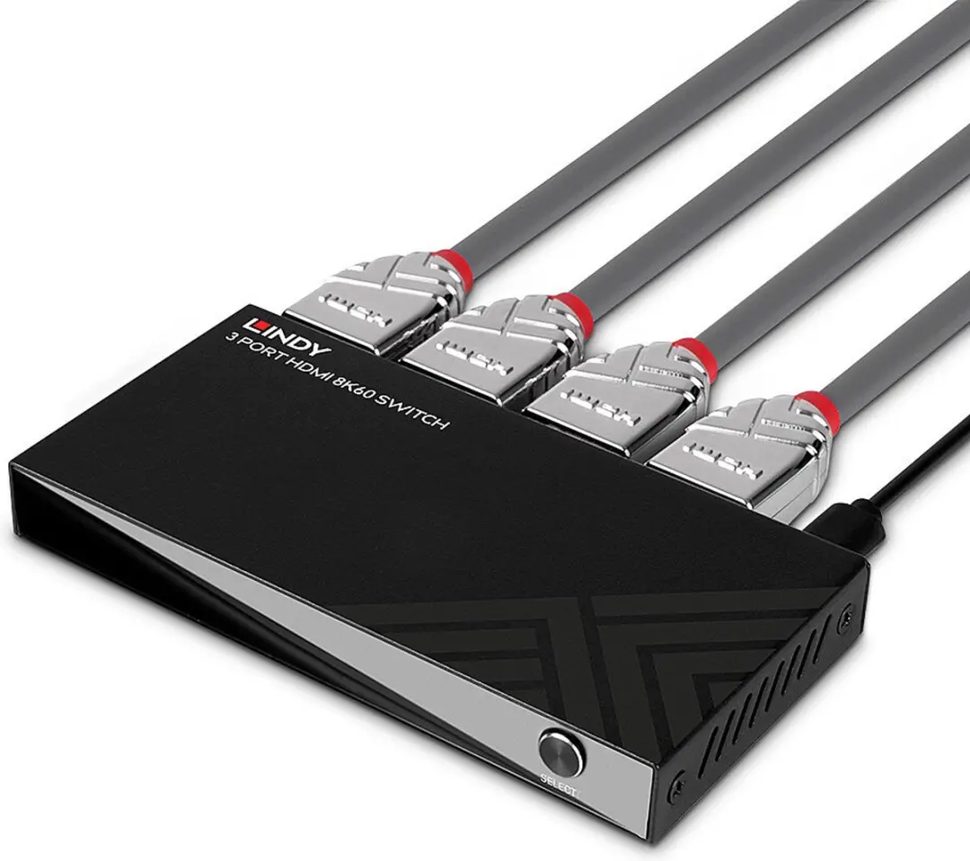 Lindy 38369 HDMI 8K60 Switch - 3 Poorten - Zwart