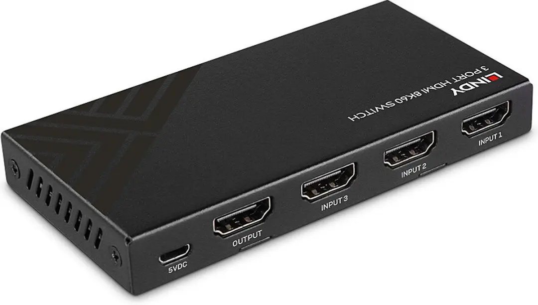 Lindy 38369 HDMI 8K60 Switch - 3 Poorten - Zwart