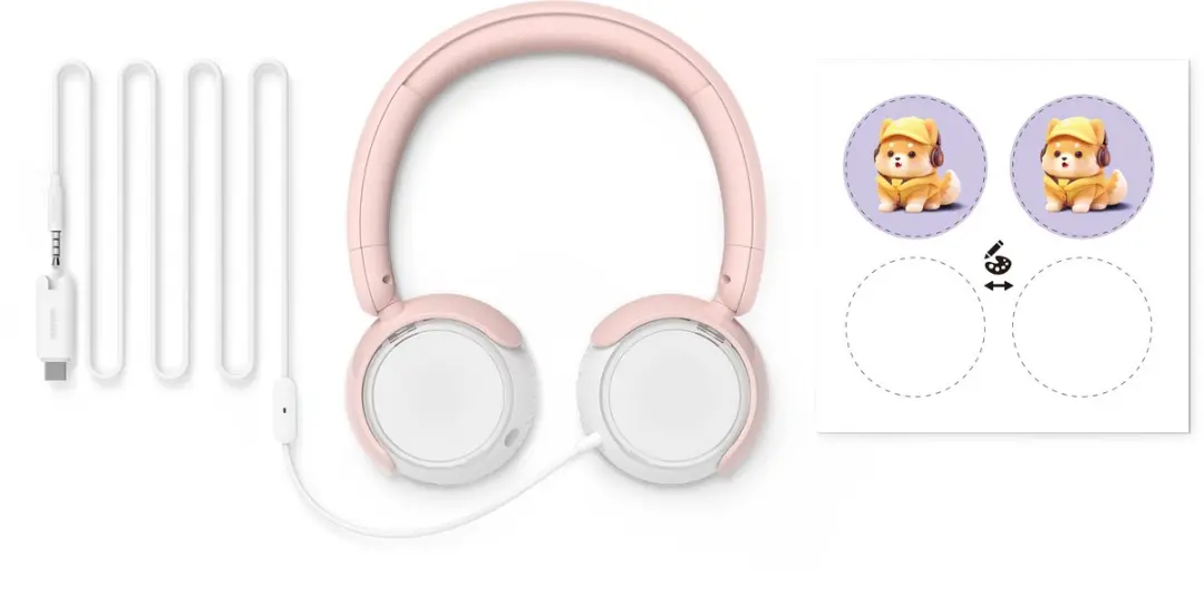 Philips TAK2000 Kinderkoptelefoon - Lichtroze/Wit - afbeelding 6 van 6