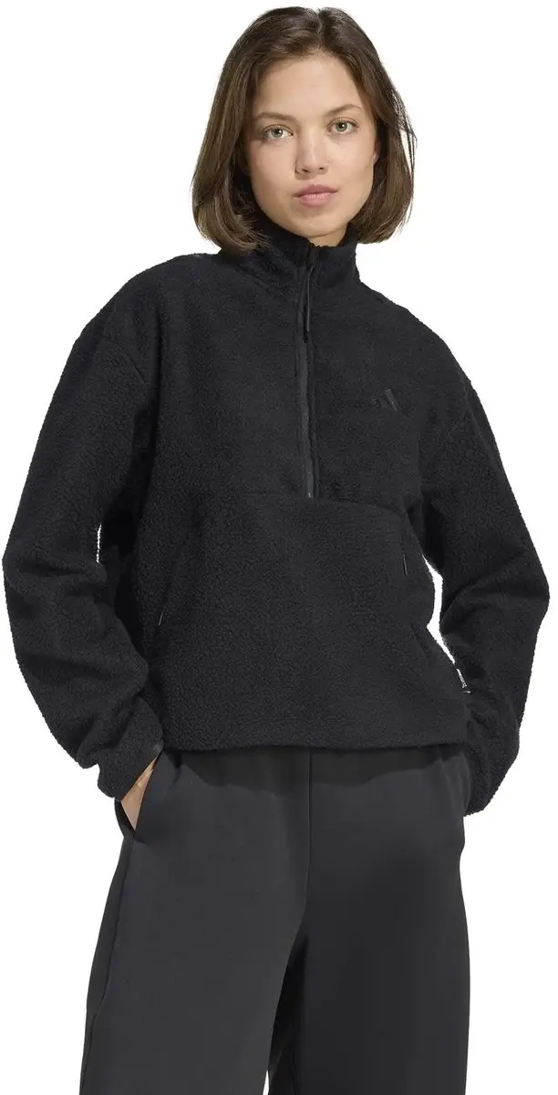 Adidas City Tech High Pile Fleece Jacket - Zwart L