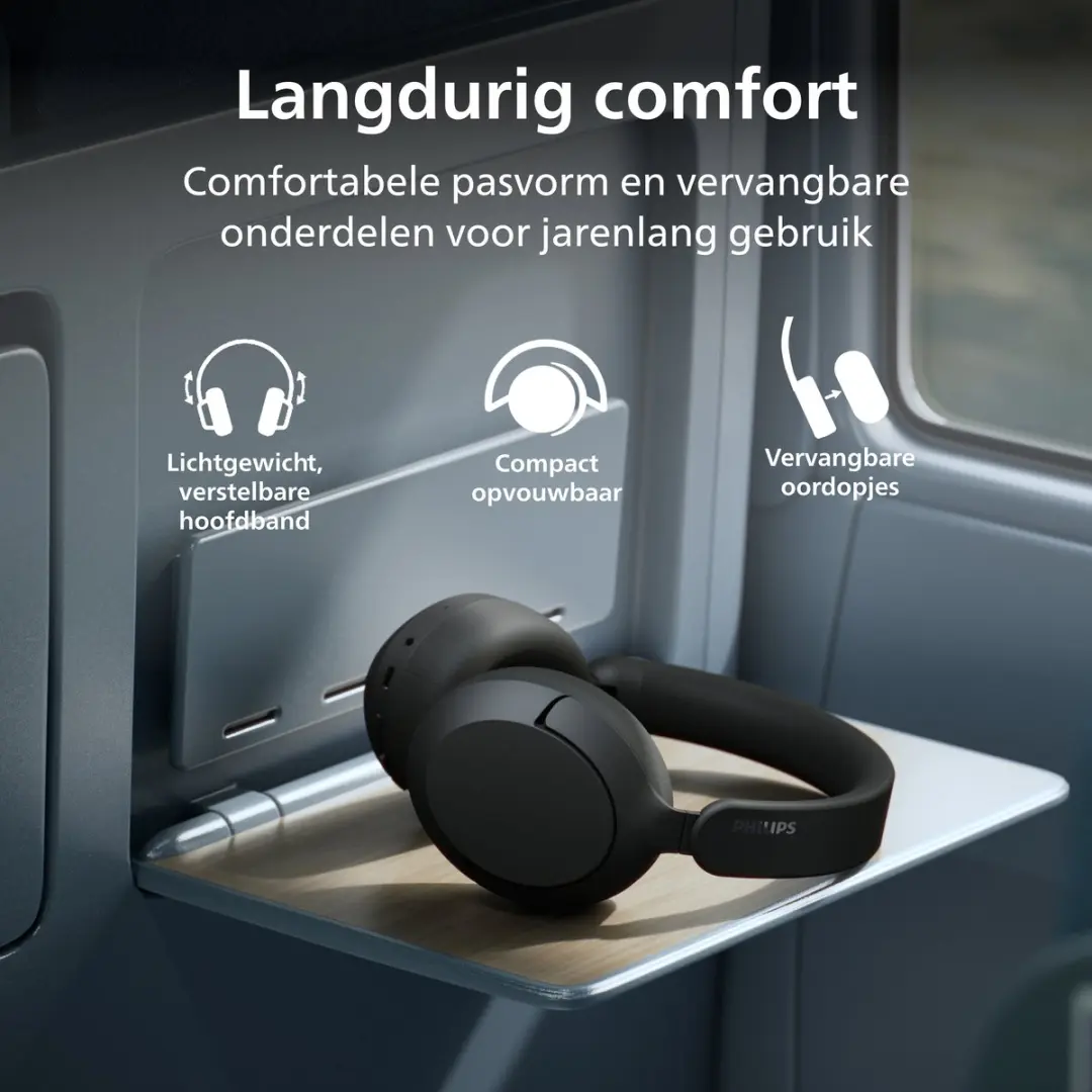 Philips TAH6000BK Over-Ear Hoofdtelefoon - 80u Afspeeltijd - Zwart