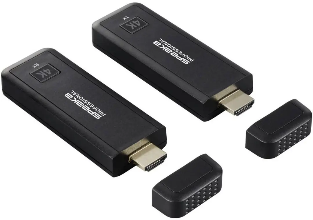 SpeaKa Professional SP-TR-450 Draadloze HDMI-set 50m - 4K 3840x2160 - Zwart