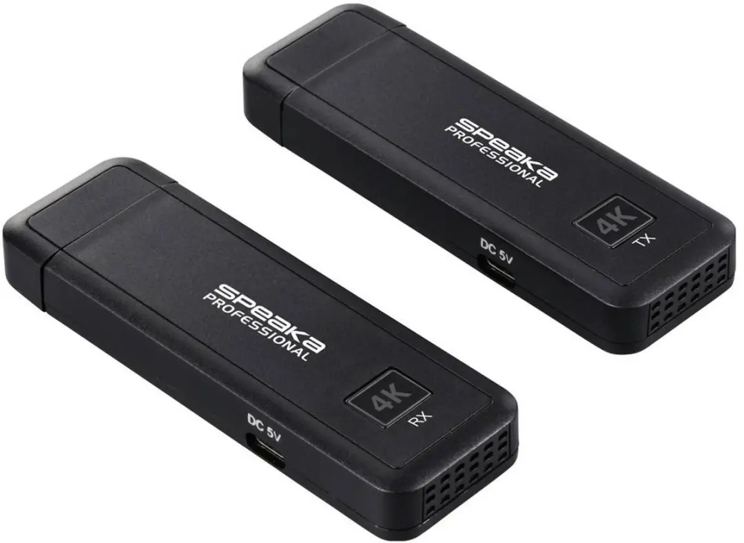 SpeaKa Professional SP-TR-450 Draadloze HDMI-set 50m - 4K 3840x2160 - Zwart