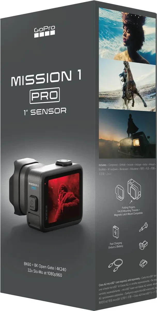 GoPro MISSION 1 PRO CHDHW-011-RW Actioncam - 8K60 - 1 inch Sensor - 50MP - Zwart
