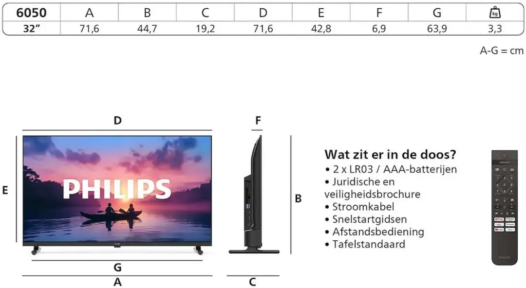 Philips 32PQS6901 32 inch TV - Zwart