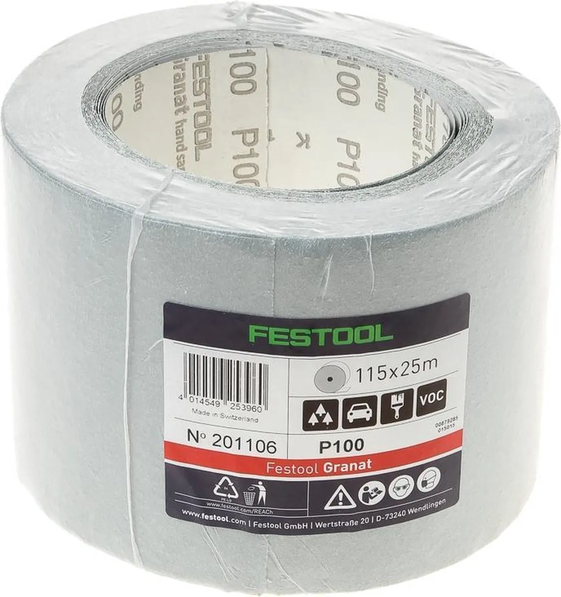 Festool P100 GR Handschuurrol 115x25m - 1 Stuk