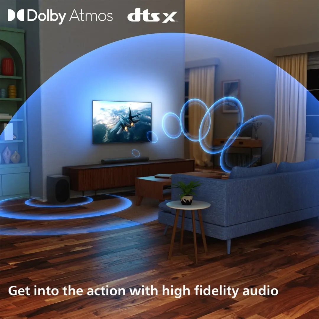 Philips TAB6100/10 Soundbar 2.1 - 80W - Grijs