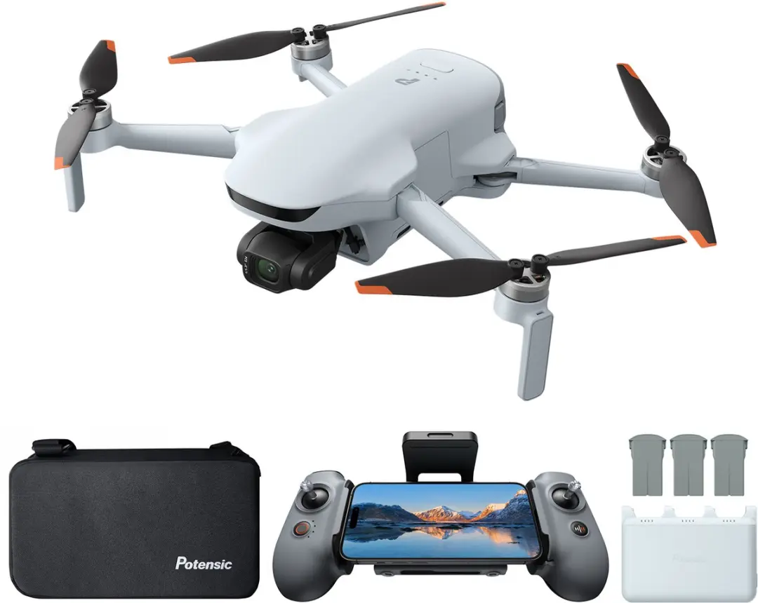 Potensic ATOM 3 Fly More Combo Drone - 50MP - 16km Bereik - Grijs