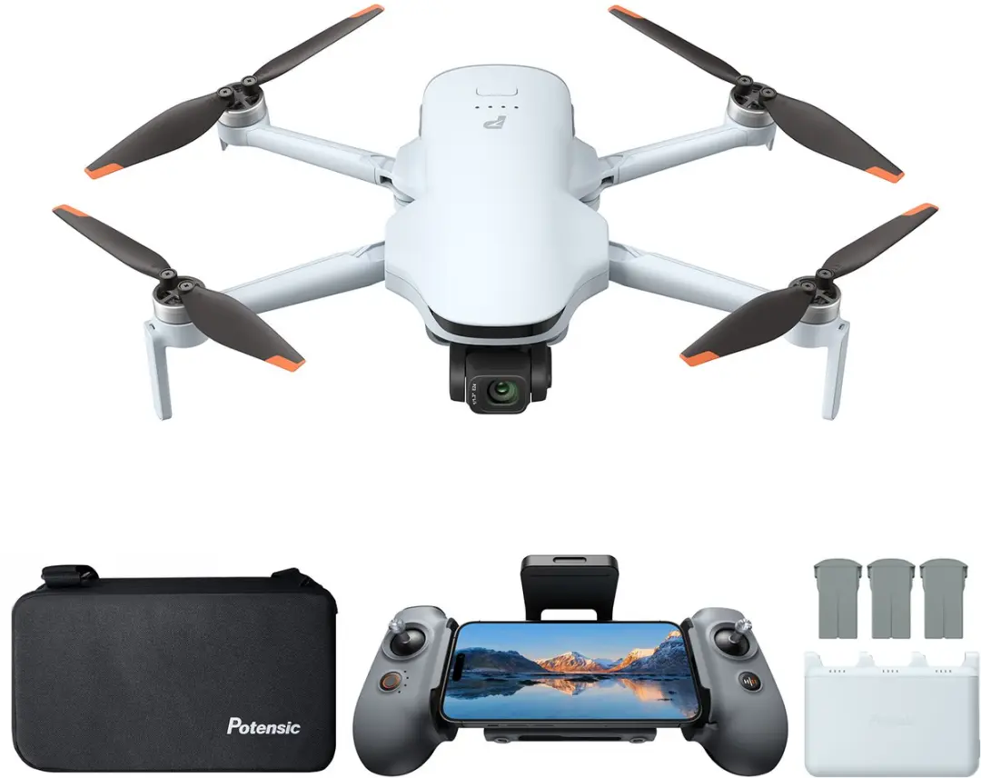 Potensic ATOM 3 Fly More Combo Drone - 50MP - 16km Bereik - Grijs