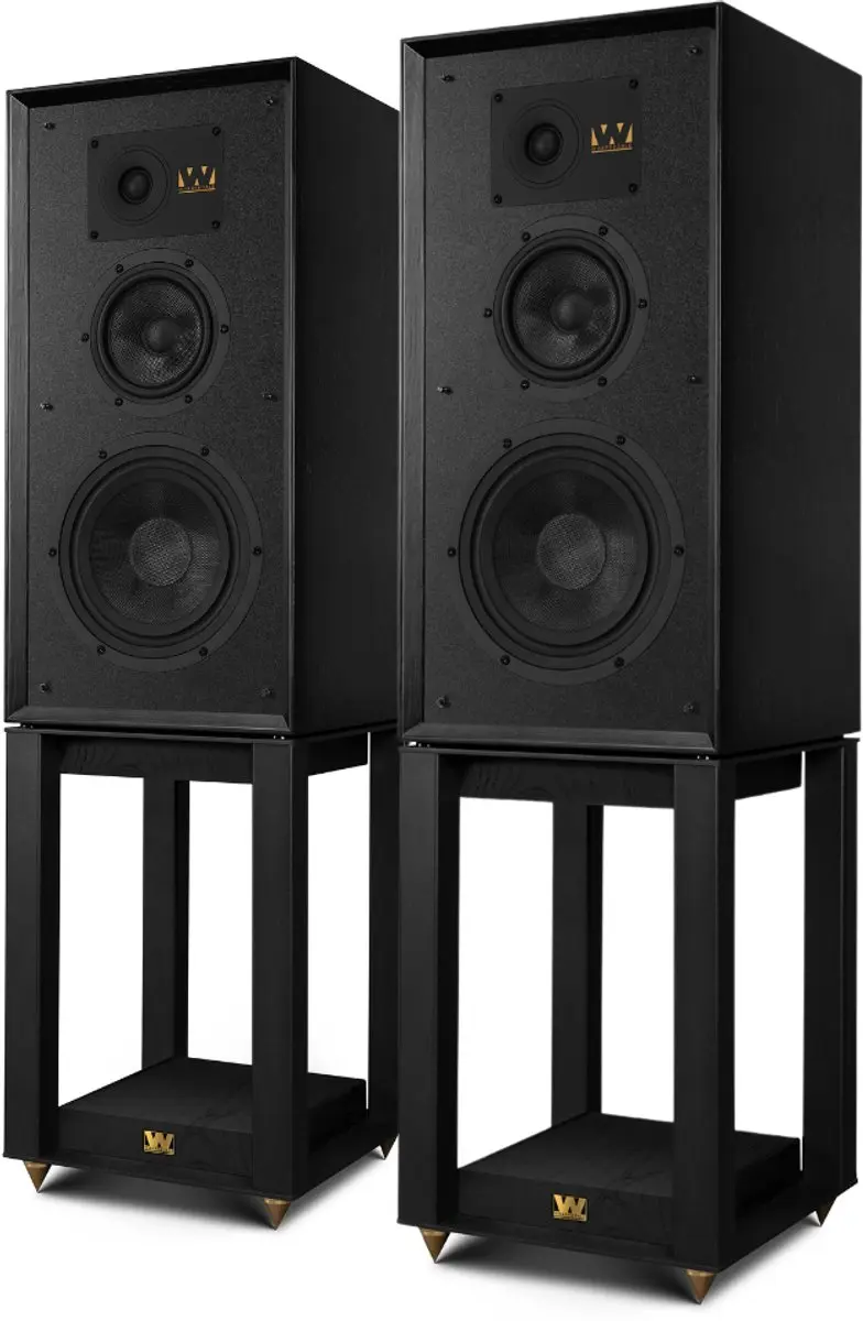 Wharfedale Super Linton Luidsprekers & Stands - 3-weg Kevlar - Zwart