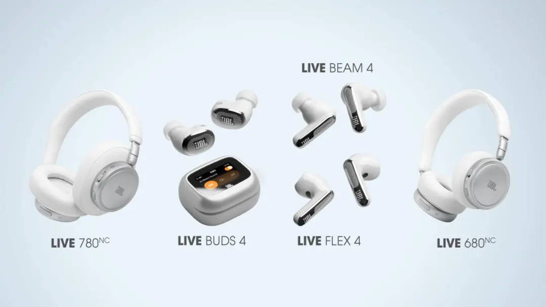 JBL Live Beam 4 True Wireless Oortjes - Noise Cancelling - 48u - IP55 - Zilver